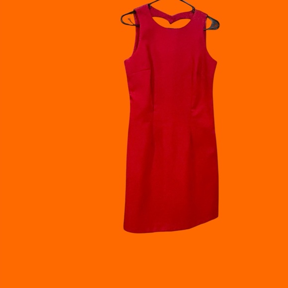 Darling back heart detail, red sleeveless dress~ - Picture 3 of 5
